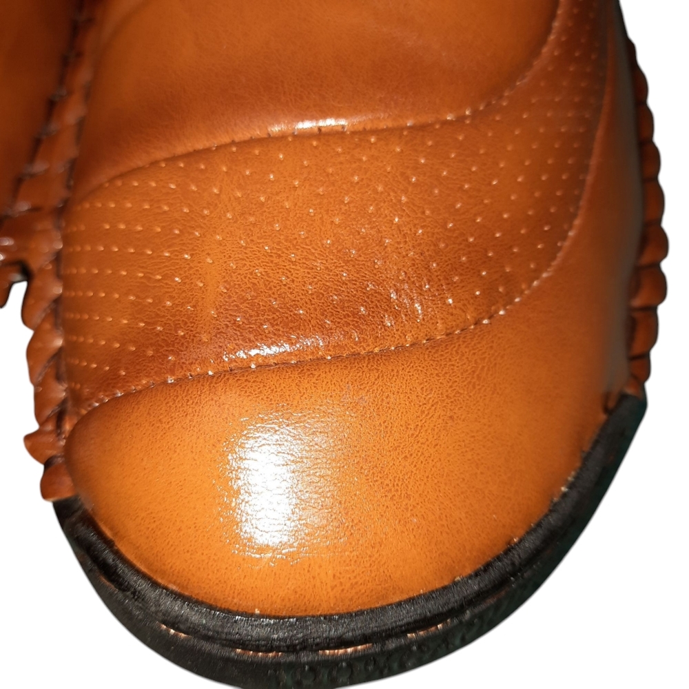 Men's 100% Caoutchouc Brown Zip Slip-on Driving Loafers SZ EU/47 US/14 - Picture 4 of 14